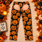 Jack-o'-lantern pajamas, back flap view