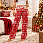 Naughty List Christmas pajamas, detail