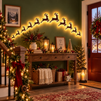 3D Wooden LED Reindeer Wall Decor Set | USAGatherCo