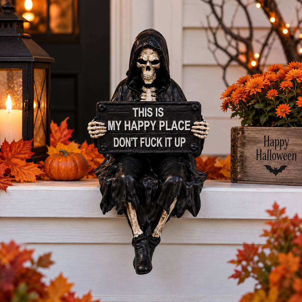 Sarcastic grim reaper skeleton shelf sitter | USAGatherCo