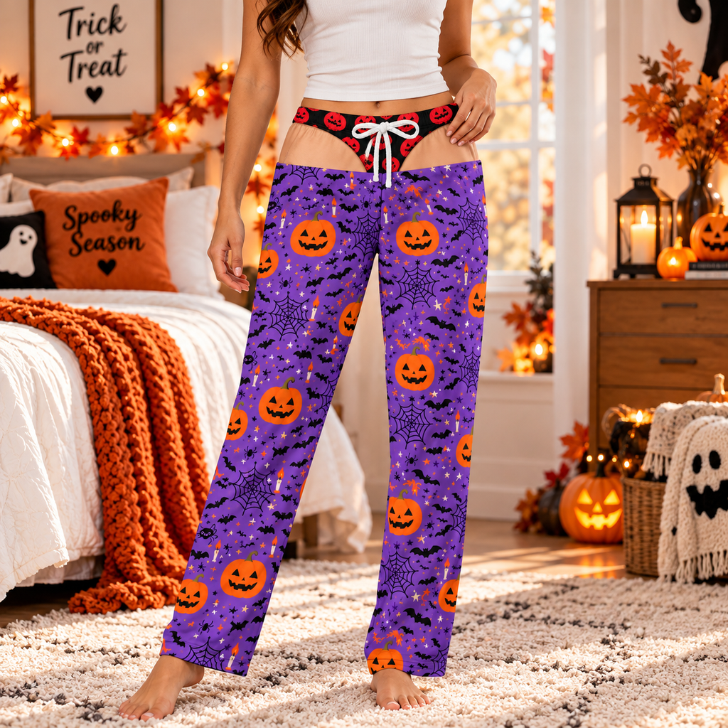 Spooktacular Cheeky Halloween Drop-Seat Pants, view 3