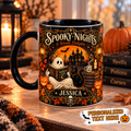 Personalized Spooky Nights reading ghost Halloween mug | USAGatherCo