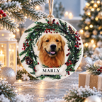 Personalized Pet Photo Ceramic Ornament | USAGatherCo
