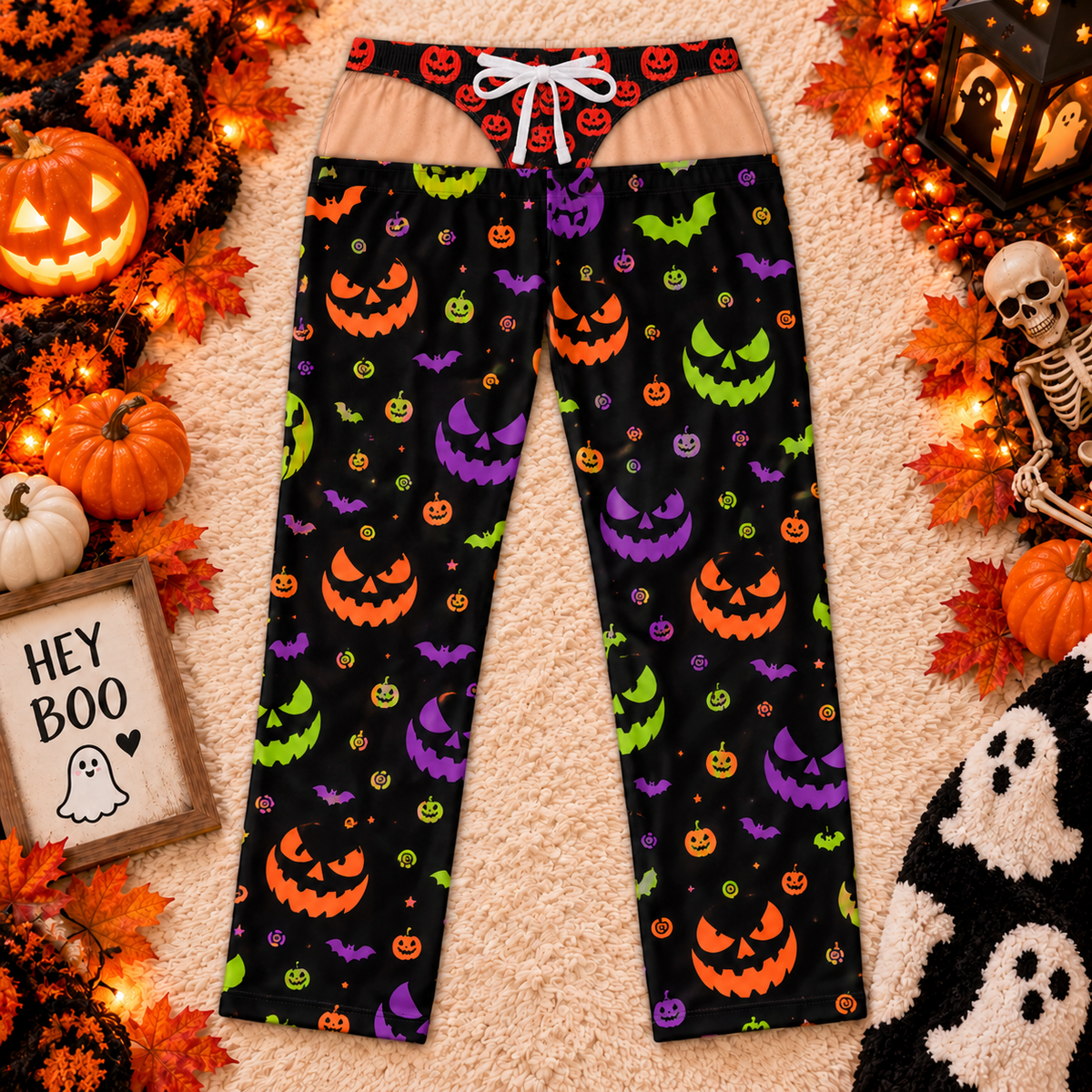 Neon Nightmare Cheeky Pumpkin Pajamas, view 2