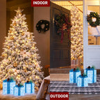 Blue Snowflake Light-Up Christmas Boxes, view 5