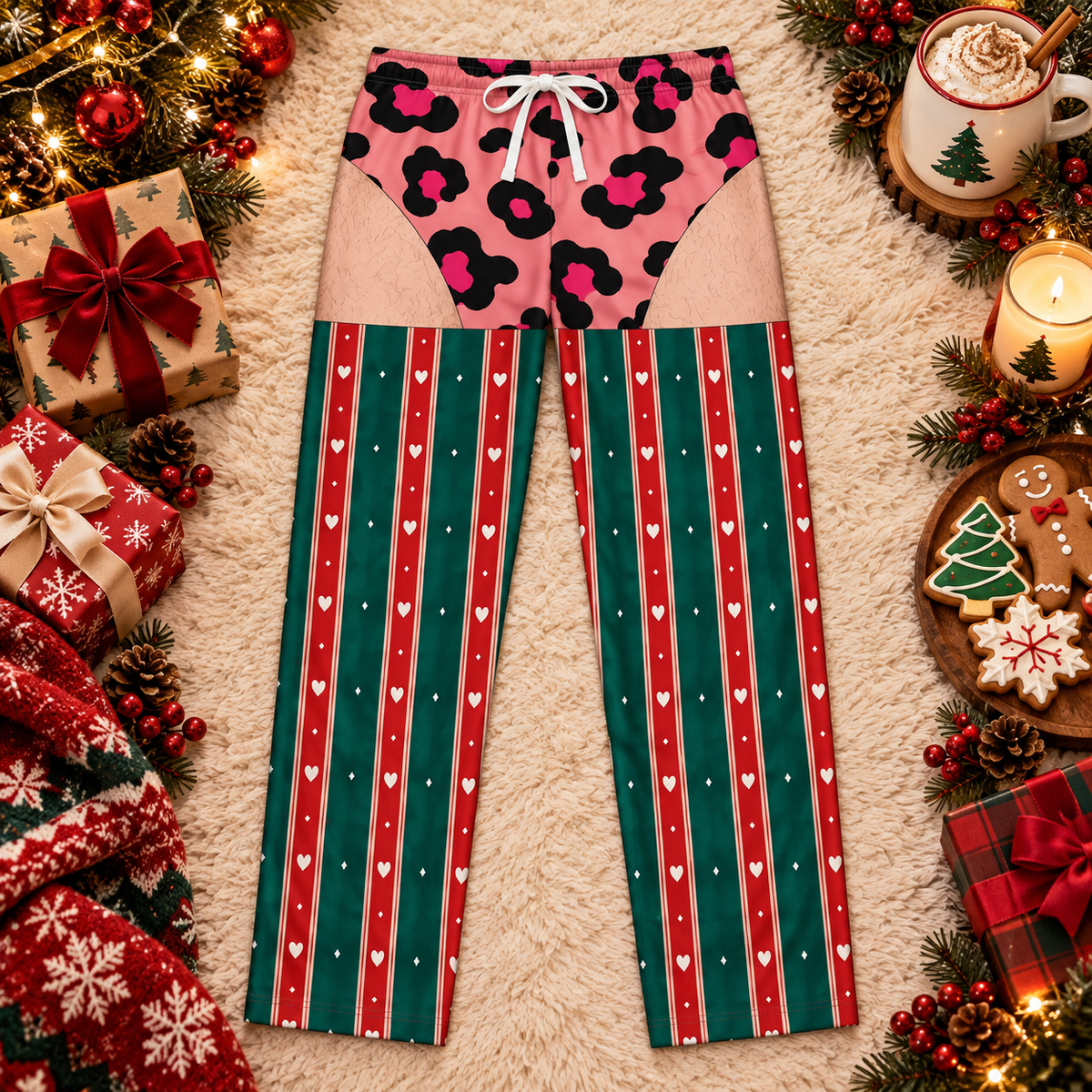 Wild Heart Cheeky Striped Holiday Pants, view 2