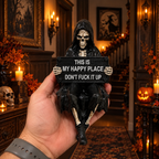 Sarcastic grim reaper skeleton shelf sitter, view 6