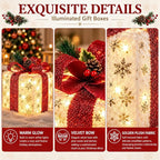 Gold Snowflake Light-Up Present Boxes, view 5