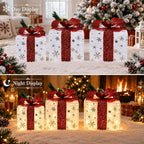 Gold Snowflake Light-Up Present Boxes, view 2