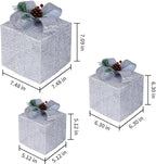 Silver Fabric Light-Up Present Boxes, view 3