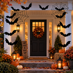Hanging Halloween bats outdoor yard decoration set, view 3