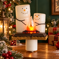 S'mores Snowman Campfire Electric Plug-In Night Light | USAGatherCo