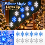 Glowing 3D Winter Snowflake Wall Art (Blue & White LED), view 2