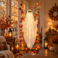 Lighted hanging ghost on a swing porch decor | USAGatherCo