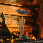 Wooden spooky tree figurine, haunted forest tabletop decor, view 2