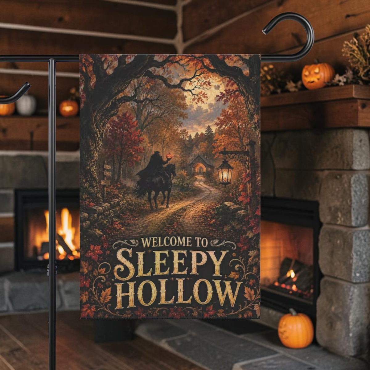 Sleepy Hollow Headless Horseman garden flag | USAGatherCo