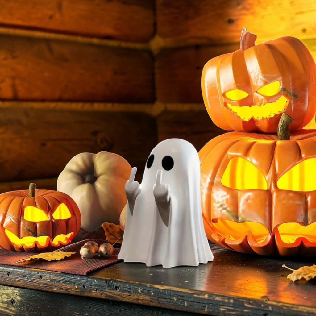 Funny resin ghost finger figurine for desk, view 2