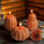 Soy wax pumpkin candle, fall Thanksgiving centerpiece, view 3