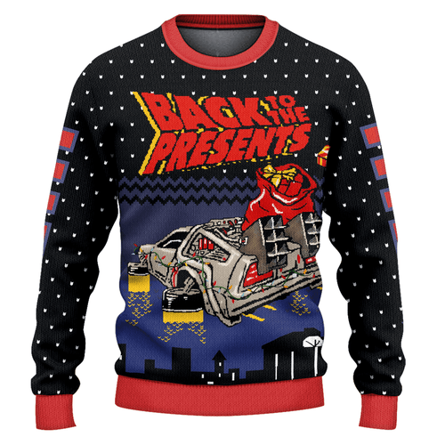 Back To The Presents Ugly Christmas Sweater | USAGatherCo