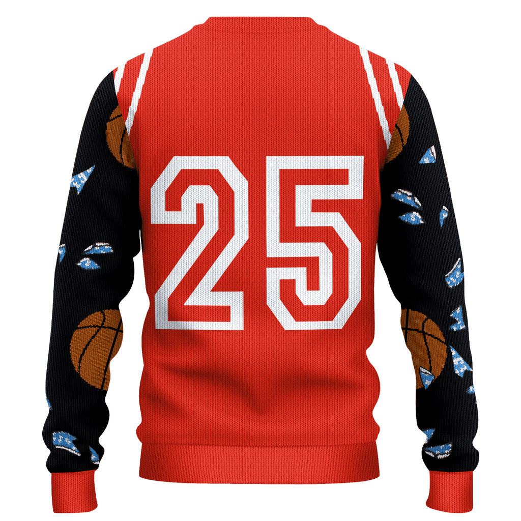 Basketball Santa Ugly Christmas Sweater, view 2