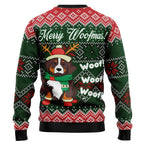 Bernese Mountain Dog Woofmas Ugly Christmas Sweater