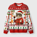 Christmas Cat Likes Fuzzy Christmas Ugly Sweater