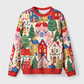 Christmas Cat Town Fuzzy Christmas Ugly Sweater