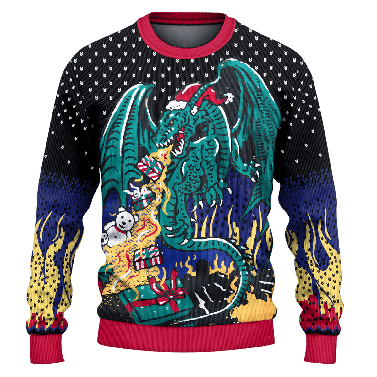 Christmas Dragon Ugly Christmas Sweater | USAGatherCo