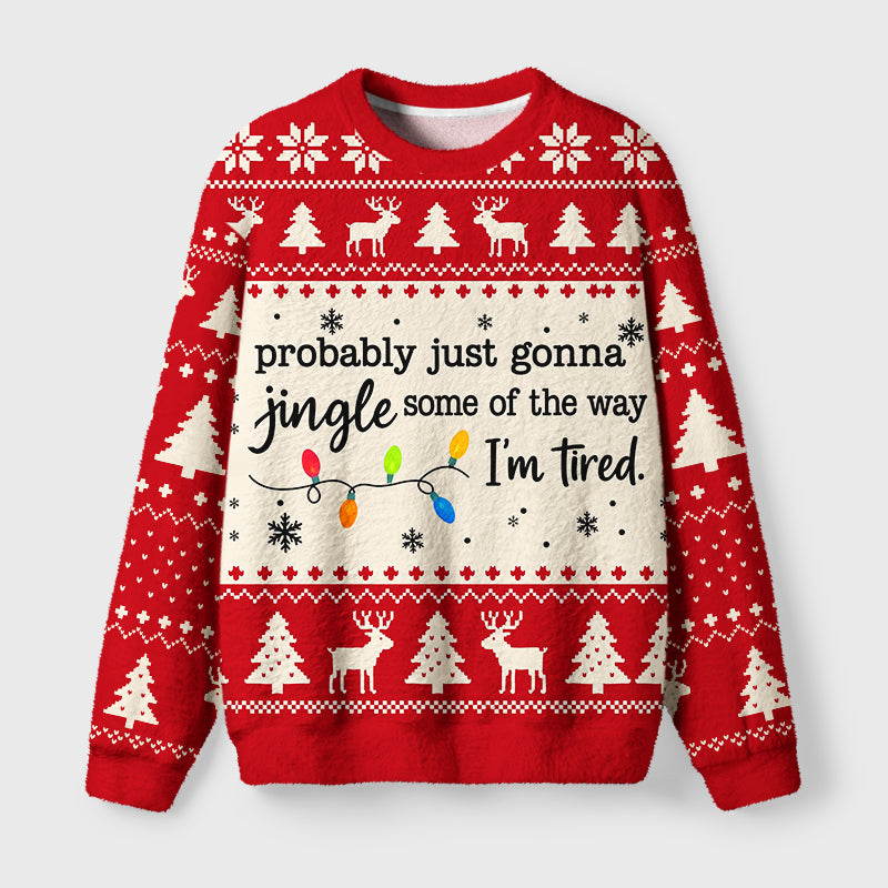 Christmas Jingle Song Madness Fuzzy Christmas Ugly Sweater