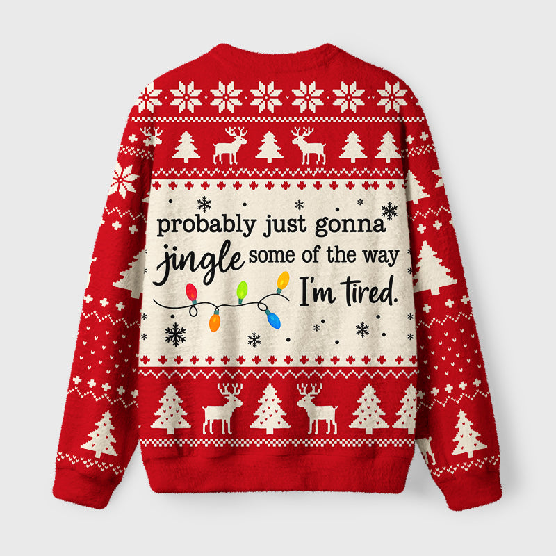 Christmas Jingle Song Madness Fuzzy Christmas Ugly Sweater