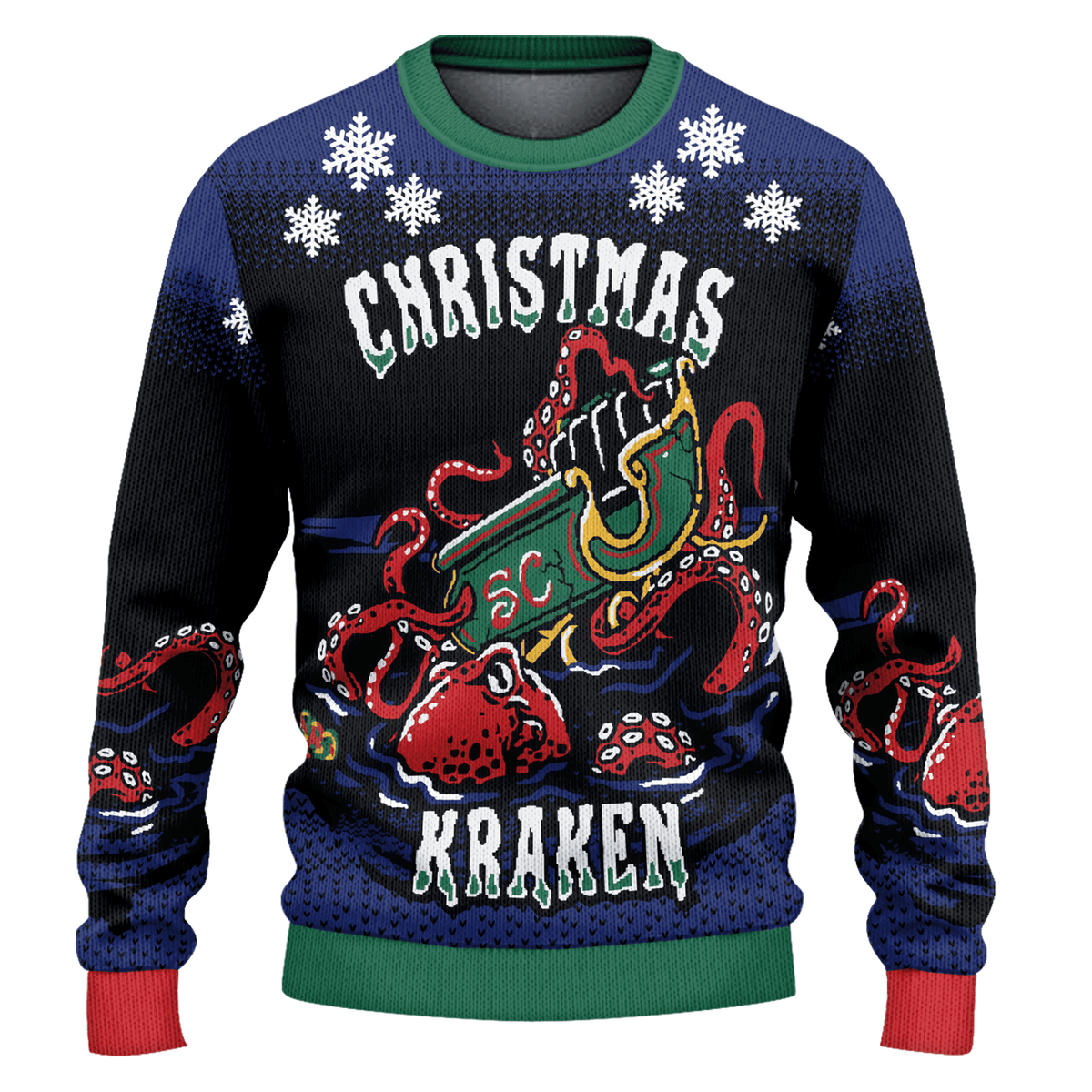 Christmas Kraken Ugly Christmas Sweater | USAGatherCo