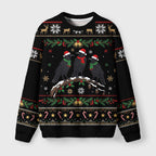 Crow Group Funny Meme Fuzzy Christmas Ugly Sweater
