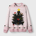 Cute Kitten Tree Fuzzy Christmas Ugly Sweater