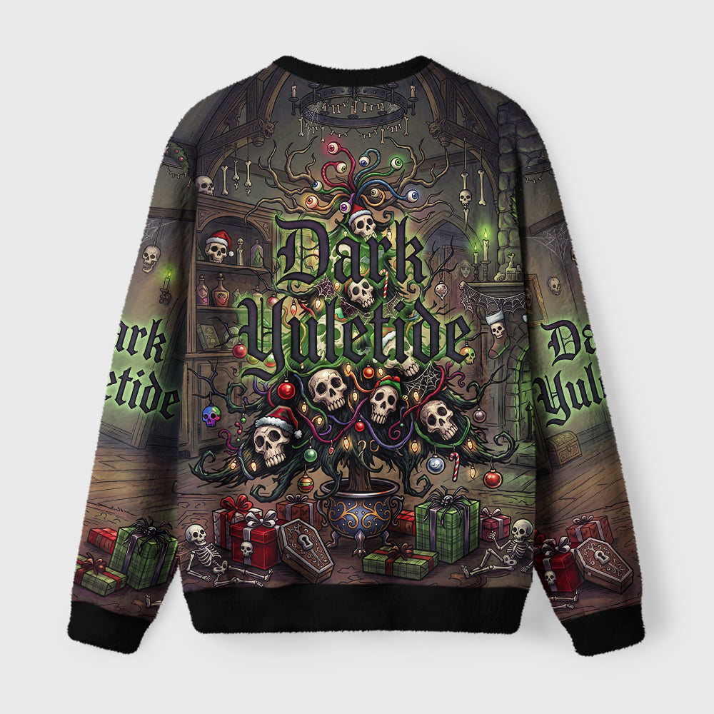 Dark Yuletide Fuzzy Christmas Ugly Sweater