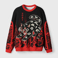 Demon Cat Nekomata Fuzzy Christmas Ugly Sweater