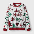 Edgy Dark Quote Fuzzy Christmas Ugly Sweater