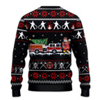 Firefighter Black Ugly Christmas Sweater