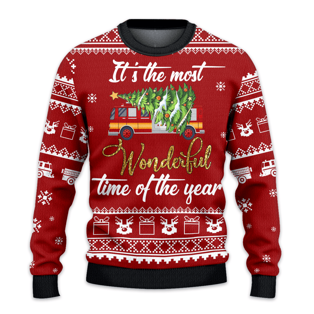 Firefighter It's The Most Time of The Years Ugly Christmas Sweater