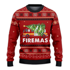 Firefighter Red Ugly Christmas Sweater