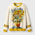 Floral Van Gogh Fuzzy Christmas Ugly Sweater