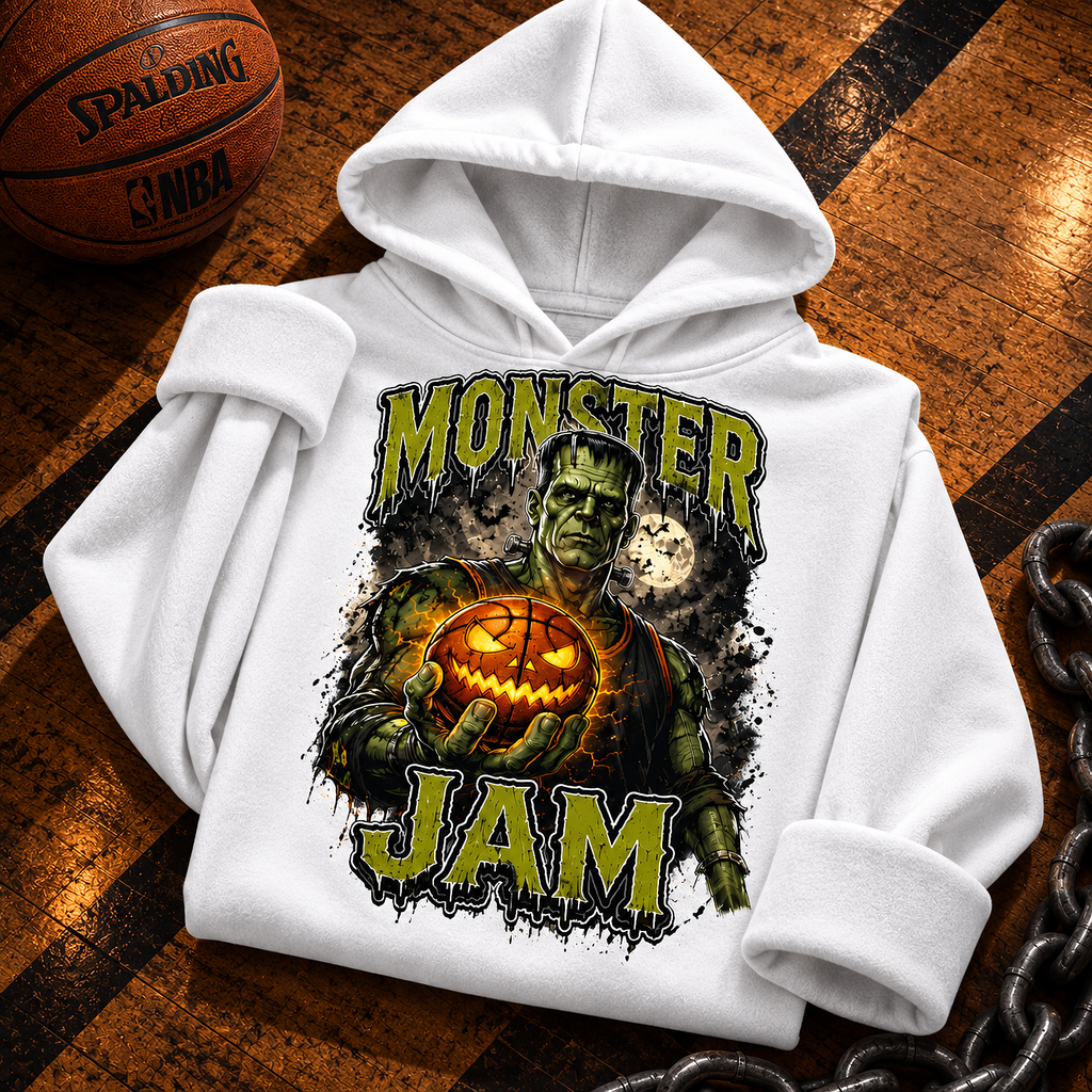 Monster Jam Frankenstein Center Basketball T-Shirt, view 4