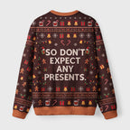 Funny Sarcastic Santa Fuzzy Christmas Ugly Sweater