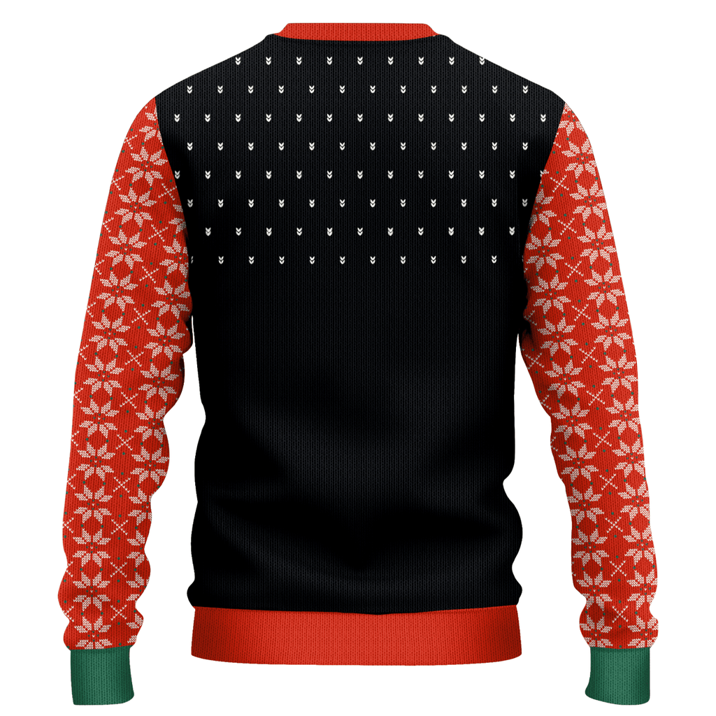 Giraffe Hanging Star Ugly Christmas Sweater, view 2