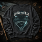 Ghost On First Haunted Diamond Baseball T-Shirt, view 2