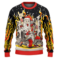 Heavy Metal Santa Ugly Christmas Sweater | USAGatherCo