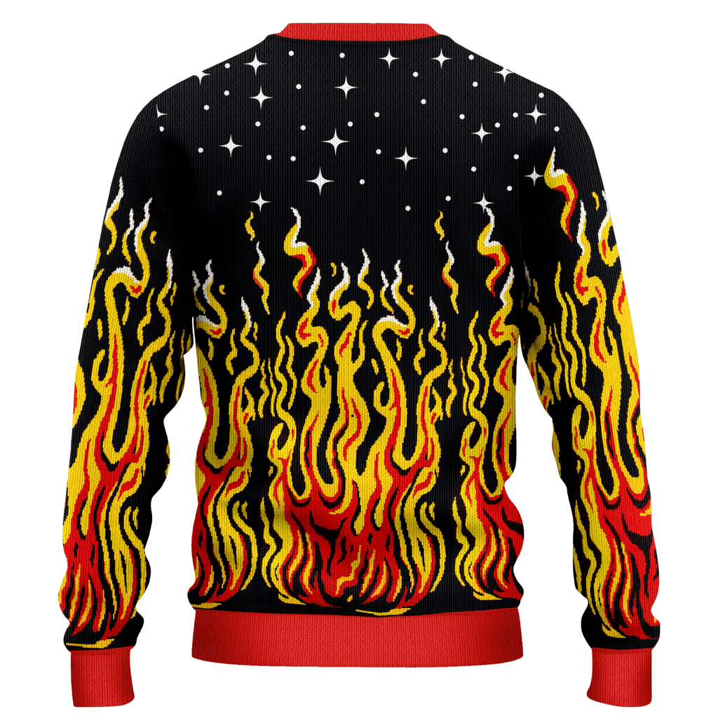 Heavy Metal Santa Ugly Christmas Sweater, view 2