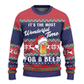 It's Most Wonderful Time For A Beer 2026 Ugly Christmas Sweater