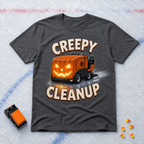 Creepy Cleanup Jack-o'-Lantern Zamboni Hockey T-Shirt | USAGatherCo