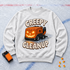 Creepy Cleanup Jack-o'-Lantern Zamboni Hockey T-Shirt, view 2