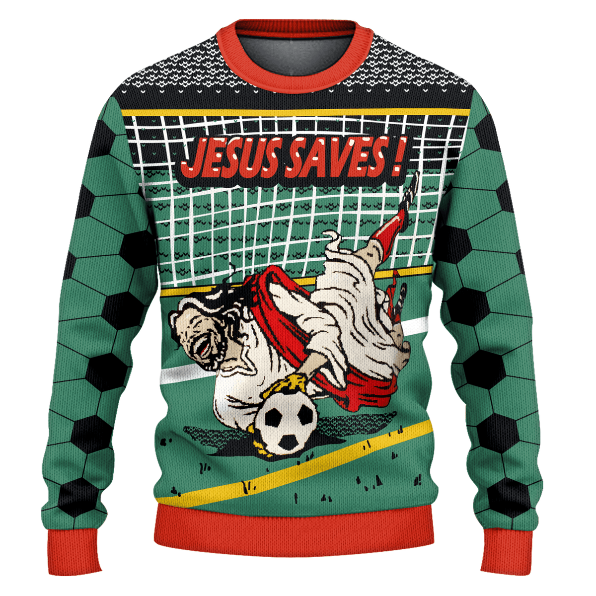 Jesus Saves Ugly Christmas Sweater | USAGatherCo